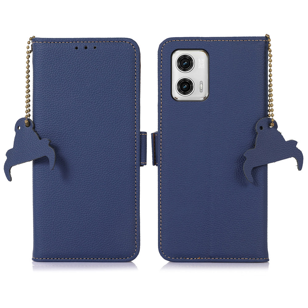 Wallet Phone Case for Motorola Moto G73 5G RFID Blocking Stand Genuine Cow Leather Magnetic Flip Phone Cover Wallet Phone Case for Motorola Moto G73 5G RFID Blocking Stand Genuine Cow Leather Magnetic Flip Phone Cover